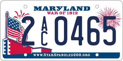 MD license plate 2AC0465