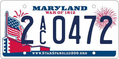 MD license plate 2AC0472