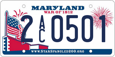 MD license plate 2AC0501