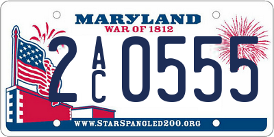 MD license plate 2AC0555