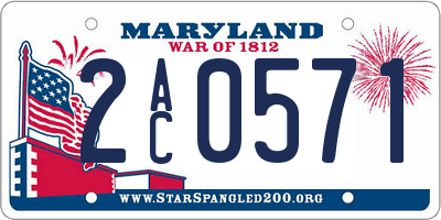 MD license plate 2AC0571