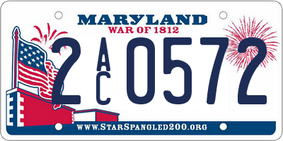 MD license plate 2AC0572