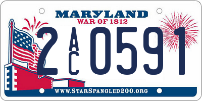 MD license plate 2AC0591