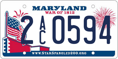 MD license plate 2AC0594