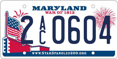 MD license plate 2AC0604