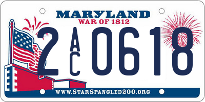 MD license plate 2AC0618