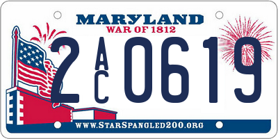 MD license plate 2AC0619