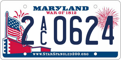 MD license plate 2AC0624