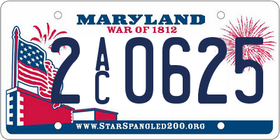 MD license plate 2AC0625