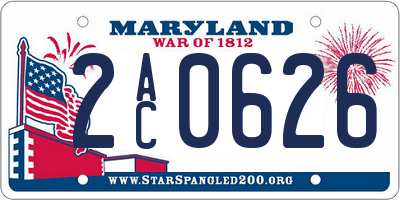 MD license plate 2AC0626