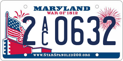 MD license plate 2AC0632