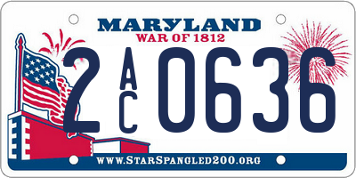 MD license plate 2AC0636