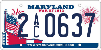 MD license plate 2AC0637