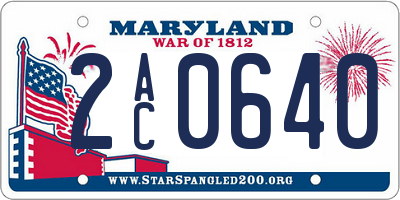 MD license plate 2AC0640