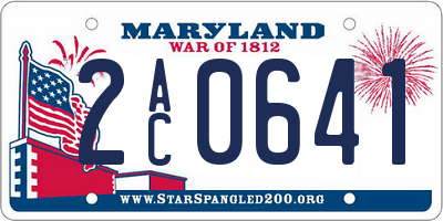 MD license plate 2AC0641