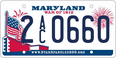 MD license plate 2AC0660