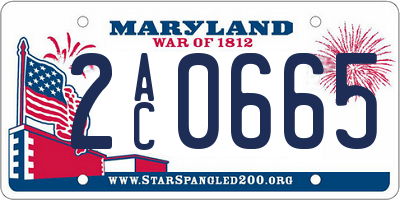 MD license plate 2AC0665