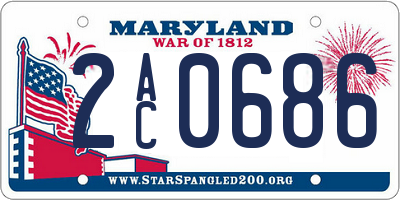 MD license plate 2AC0686