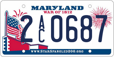 MD license plate 2AC0687