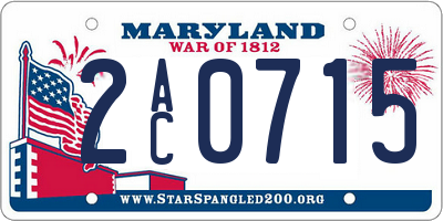 MD license plate 2AC0715