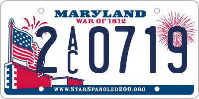 MD license plate 2AC0719