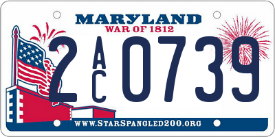 MD license plate 2AC0739