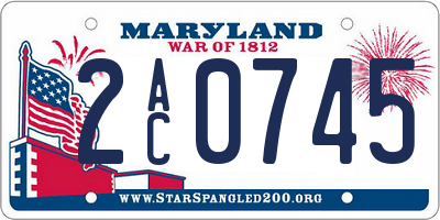 MD license plate 2AC0745