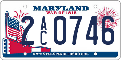 MD license plate 2AC0746