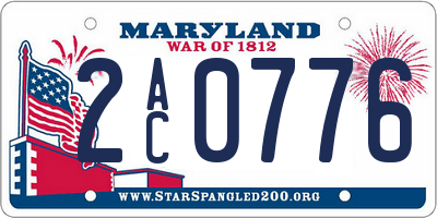 MD license plate 2AC0776