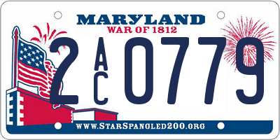 MD license plate 2AC0779