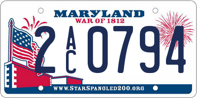 MD license plate 2AC0794