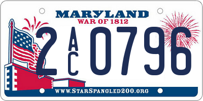 MD license plate 2AC0796