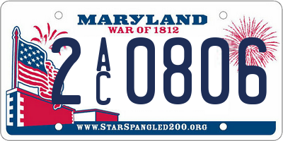 MD license plate 2AC0806
