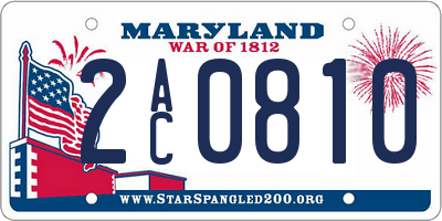MD license plate 2AC0810