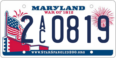 MD license plate 2AC0819