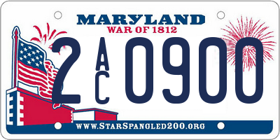 MD license plate 2AC0900