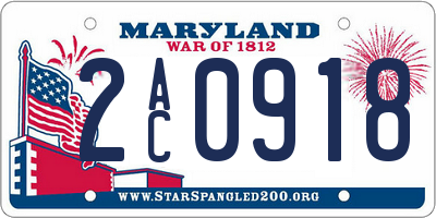 MD license plate 2AC0918