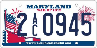 MD license plate 2AC0945