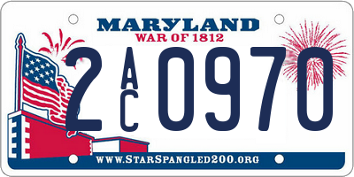MD license plate 2AC0970