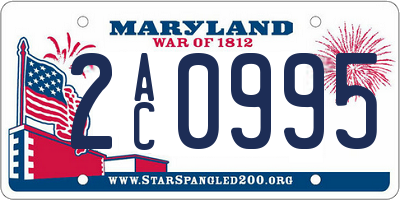 MD license plate 2AC0995