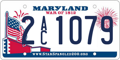 MD license plate 2AC1079