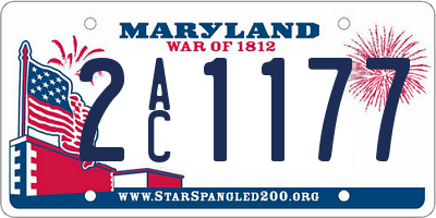 MD license plate 2AC1177
