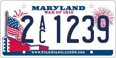 MD license plate 2AC1239