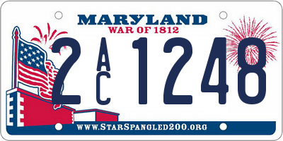 MD license plate 2AC1248