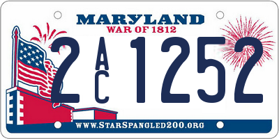 MD license plate 2AC1252