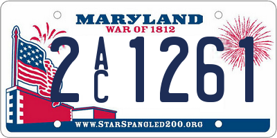 MD license plate 2AC1261