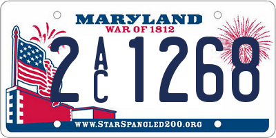 MD license plate 2AC1268