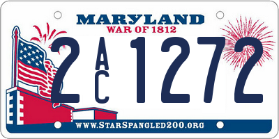 MD license plate 2AC1272