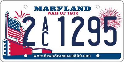 MD license plate 2AC1295