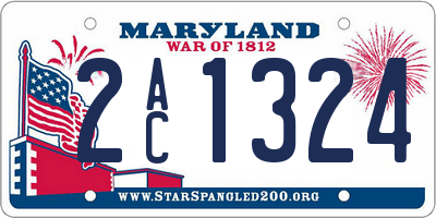 MD license plate 2AC1324